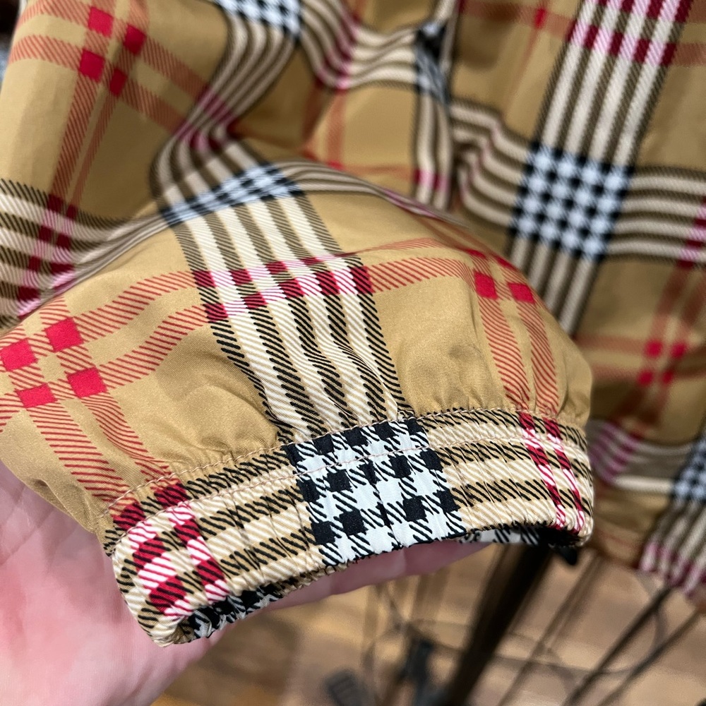 Catalina Plaid Windbreaker Drawstring Rain Jacket Fall Designer Vibes L 14 16 - Picture 3 of 6